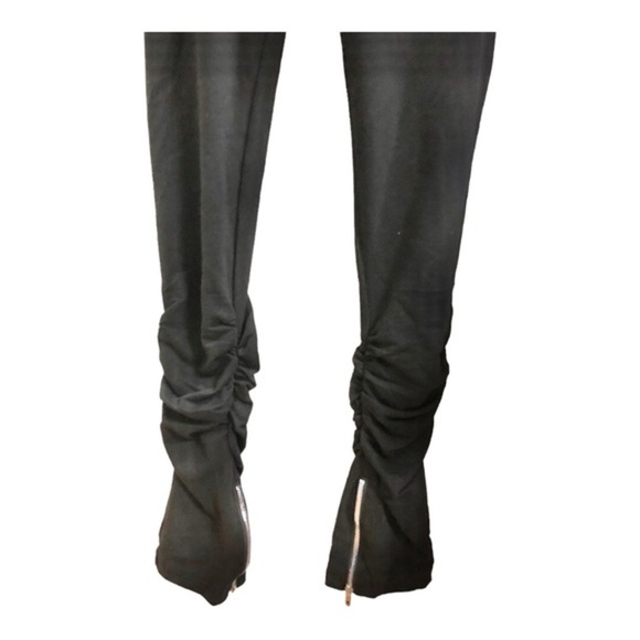 Black‎ zippered rockstar edgy ruched leg hem sweatpants size small new - Picture 6 of 15